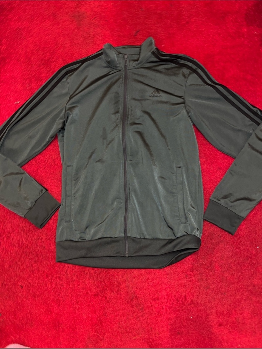 adidas Black Lightweight Track Jacket with Three Stripes